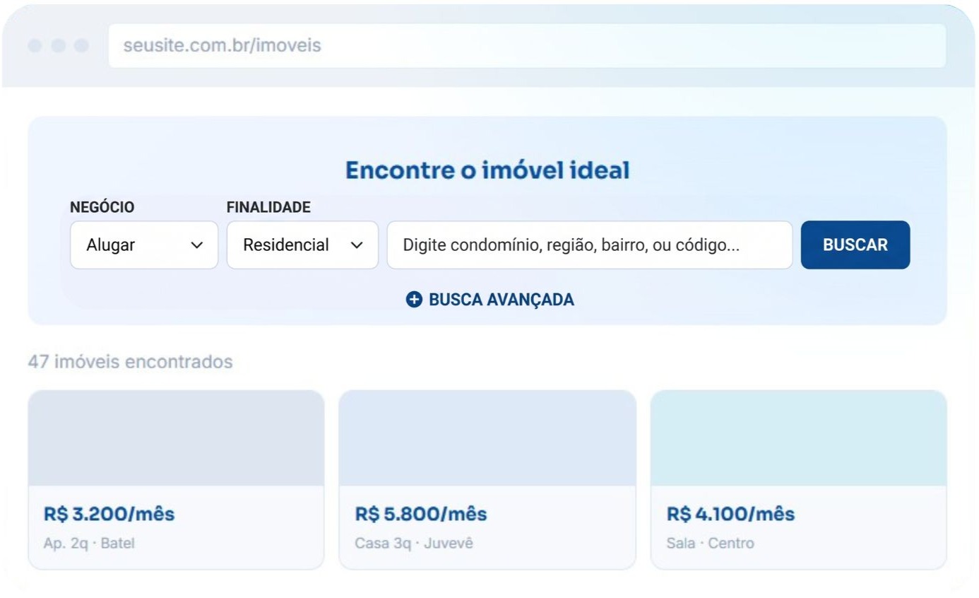 Site de imóveis integrado ao sistema Neat
